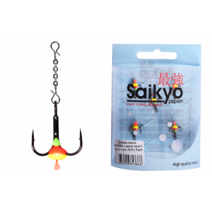 Тройник-капля Saikyo с красн. хвост. тип A + цеп. №16 ( 5шт) Тройник-капля Saikyo с красн. хвост. тип A + цеп. №16 ( 5шт)